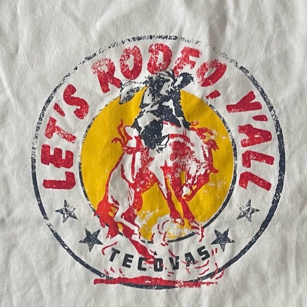 Tecovas "Let's Rodeo Y'all" White Ringer Graphic Tee - Picture 2 of 5